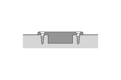 Charnière grand angle Sensys, avec retrait zéro,  sans fermeture automatique (Sensys 8687), nickelée, en applique, Angle d'ouverture  165°, TH-schéma de perçage 52 x 5,5 mm, à visser (-)