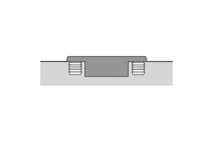 Charnière Intermat 110° (Intermat 9943), rentrant, Angle d'ouverture  110°, TH-schéma de perçage 52 x 5,5 mm, à enfoncer (ø 10 x 11)