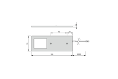 Planar L slave 24Vdc 3W 4000K 2kabels zwart