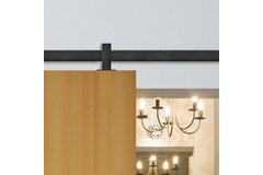 Runway schuifdeurset staal zwart 80kg l.2100mm voor deurbladbreedte 910-1000mm