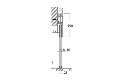 Runway schuifdeurset staal zwart 80kg l.2100mm voor deurbladbreedte 910-1000mm