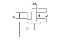 Runway schuifdeurset staal zwart 80kg l.2100mm voor deurbladbreedte 910-1000mm