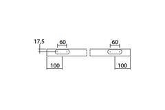 Runway schuifdeurset staal zwart 80kg l.2100mm voor deurbladbreedte 910-1000mm