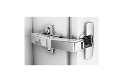 Sensys hoekscharnier W90 met geïntegreerde demping (Sensys 8639i W90), vernikkeld, inliggend, openingshoek 95°, THS-boorbeeld 52 x 5,5 mm, 48 x 6 mm, Snelmontage Fix (ø 10 x 6)
