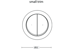 Rond 2.0-Multifit dub NO/NC pouss 230v ac brossé bord étroit