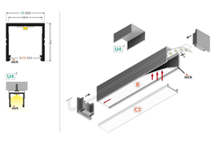 Profilé led Smart16 B/U4 2000 blanc 