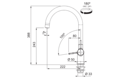 Maris Water Hub - 3 in 1 set met zwenkbare uitloop / Side Lever / Zwart mat / Boiler 4 liter