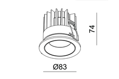 Led trend Round noir mat 2700K 9W 230 V 