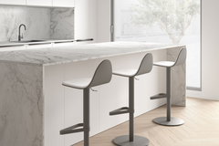 Tabouret tabu tes blanc rond|mystic moutarde 