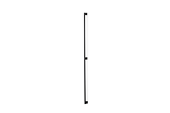 Greep GRAF MINI BA589-1178 L1200 aluminium geborsteld zwart