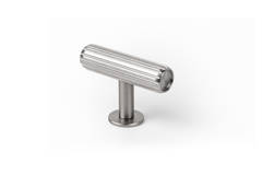 Bouton T RILLE L55 aluminium look inox