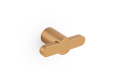 T-knop FUSION L58 zamak geborsteld messing cava