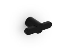 T-knop FUSION L58 zamak mat zwart