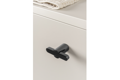 T-knop FUSION L58 zamak mat zwart