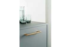 Greep POINT BA192 L228 aluminium geborsteld zwart