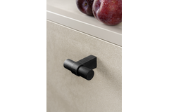 Bouton T NOBB L52 aluminium brossé noir