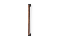 Poignée de porte enkel DUO BIG BA480 L536 bois / aluminium noir / noyer