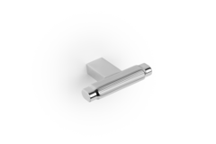 Bouton T BROOKLYN L55 aluminium brillant nickel