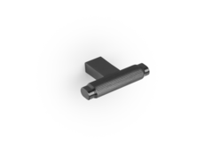 Bouton T BROOKLYN L55 aluminium titane noir