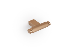 Bouton T BROOKLYN L55 aluminium brossé laiton cava