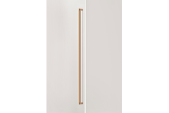 Deurgreep enkel BROOKLYN BIG BA1056 L1074 aluminium geborsteld messing cava