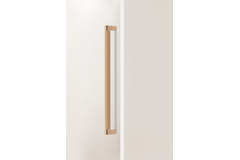 Deurgreep enkel BROOKLYN BIG BA448 L466 aluminium geborsteld messing cava
