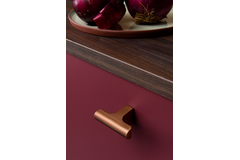 Bouton T HINOKI L60 aluminium brossé noir