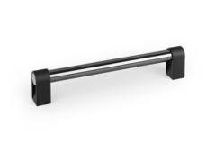 Greep CASEY BA192 L211 aluminium zwart textuur / gepolijst titanium zwart