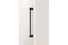 Deurgreep enkel CASEY BIG BA416 L448 aluminium zwart textuur / gepolijst titanium zwart
