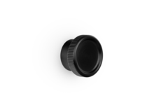 Bouton BOTO Ø45 aluminium brossé noir