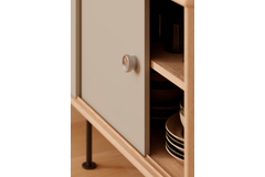 Knop BOTO Ø45 aluminium rvs-look