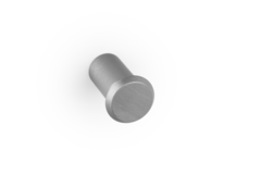 Knop FASE Ø23 aluminium rvs-look