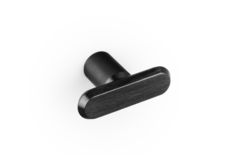 Bouton FASE L52 aluminium brossé noir