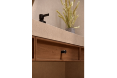 Knop FASE Ø23 aluminium rvs-look