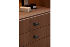 Bouton FASE L52 aluminium look inox