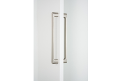 Poignée de porte dubbel LUV BIG BA384 L419 zamac brossé nickel