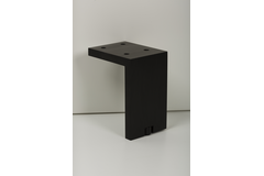 Meubelpootje fonda 80x100mm alu geborsteld zwart
