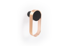 Porte-manteaux ORBIT L45 zamac mat noir / brossé cuivre