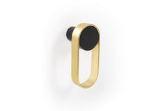 Porte-manteaux ORBIT L45 zamac mat noir / brossé cuivre