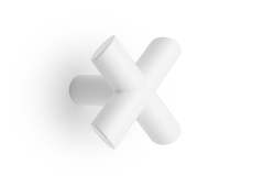 Porte-manteaux EQUIS L60 zamac mat blanc