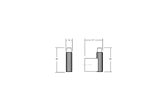 Porte-manteaux ARPA L41 aluminium brossé laiton