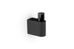 Porte-manteaux CASEY L50 aluminium / zamac noir texture / brillant titane noir