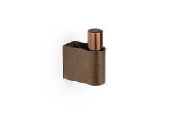 Porte-manteaux CASEY L50 aluminium / zamac métallisé brun texture / mat bronze