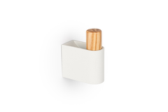 Porte-manteaux CASEY L50 bois / liège blanc texture / chêne