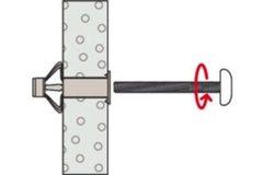 Hollewandplug Fischer HM5 x 65S met metrische schroef