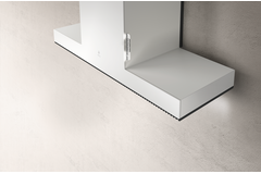 Haiku muur afvoer wit krion 90 cm
