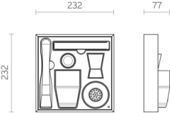 Fit cocktail set zwart (B)