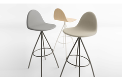 Tabouret petris h65 blanc|mystic taupe 