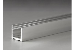 Profil de compensation latéral verre fixe l 3000mm alu mat