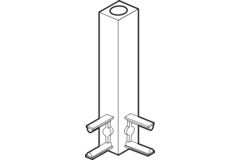 Support coin pour barre de penderie Linear 2 noir